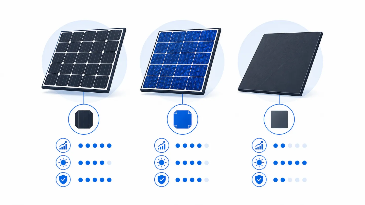Solarni paneli: Vodič za odabir – monokristalni, polikristalni ili tankoslojni?